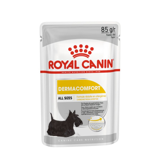 Royal Canin Dermacomfort All Sizes – Hrană Umedă Pate pentru Câini, 85 g